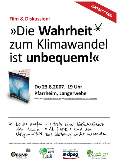 plakat klimawandel langerwehe