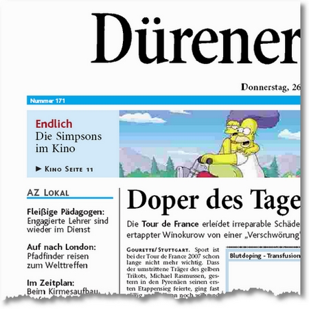 Jamboree Zeitungsartikel Titelseite