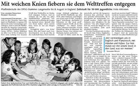 Zeitungsartikel Jamboree großer Texte